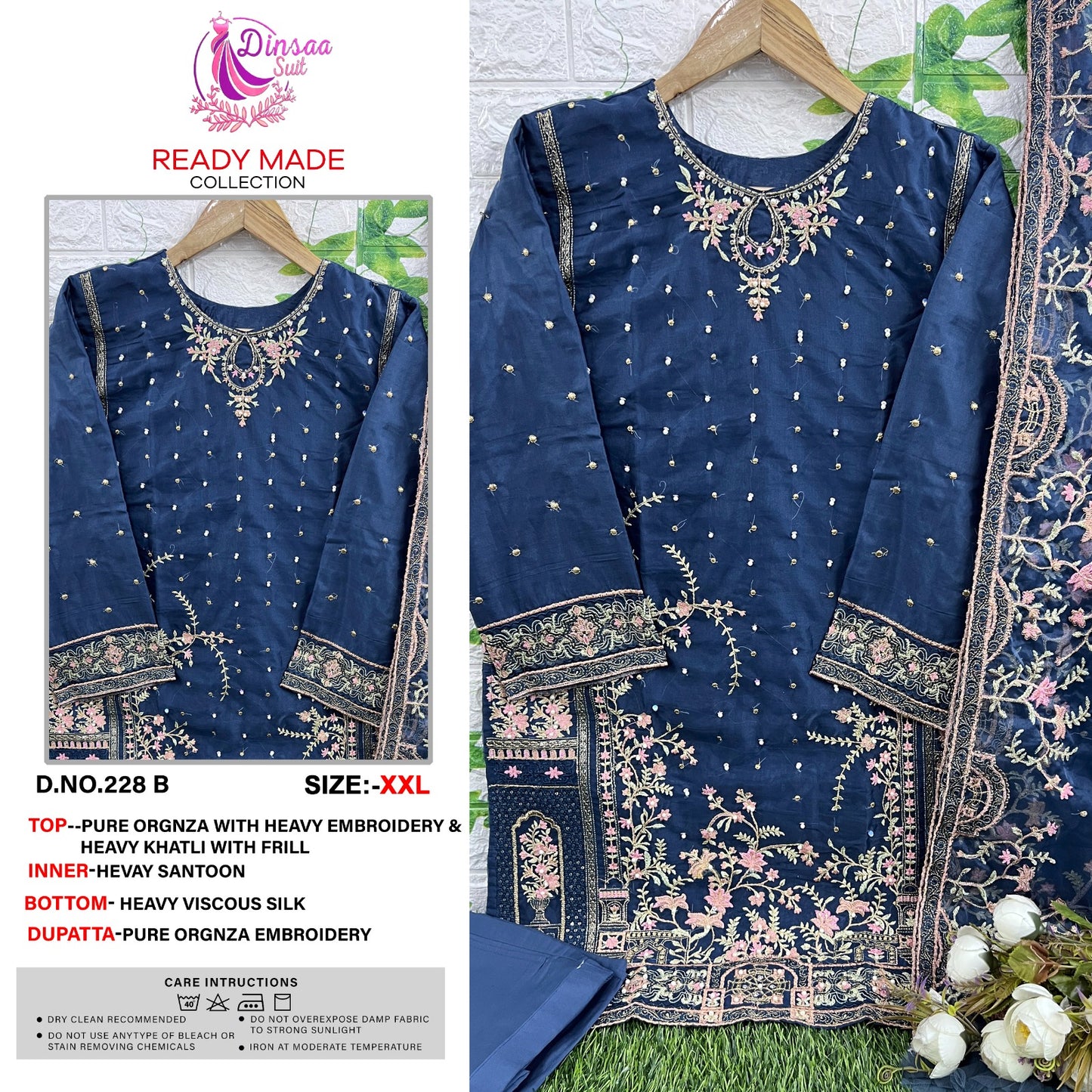 228-B Dinsaa Suit Pakistani Readymade Suits