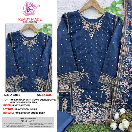 228-B Dinsaa Suit Pakistani Readymade Suits