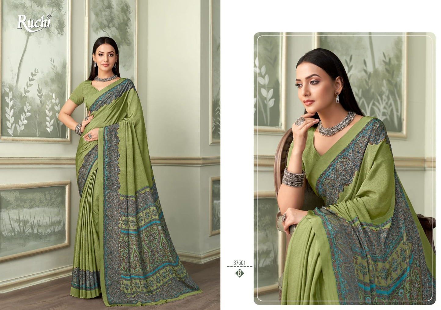 37501B Vivanta Silk 37 Ruchi Crepe Sarees