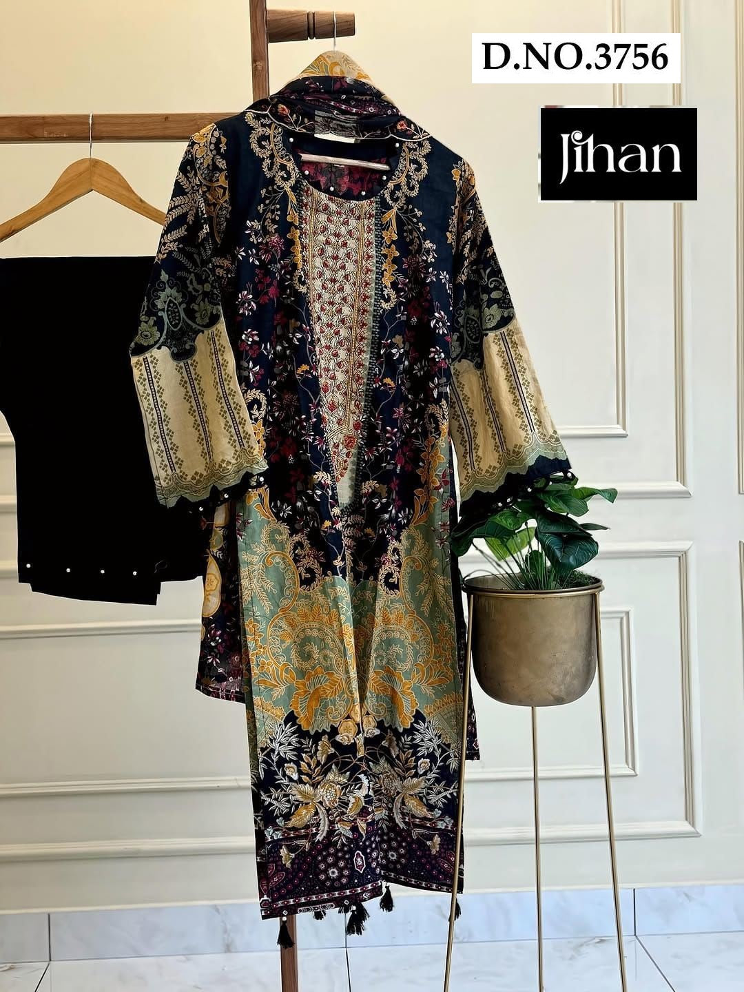 3756 Jihan Embroidery Pakistani Salwar Suits