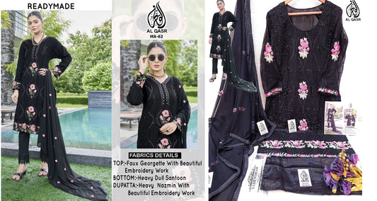 Ma-62-Black Al Qasr Pakistani Readymade Suits