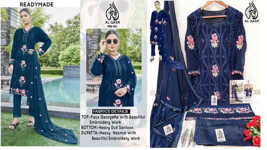 Ma-62-Blue Al Qasr Pakistani Readymade Suits