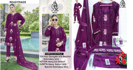 Ma-62-Purple Al Qasr Pakistani Readymade Suits
