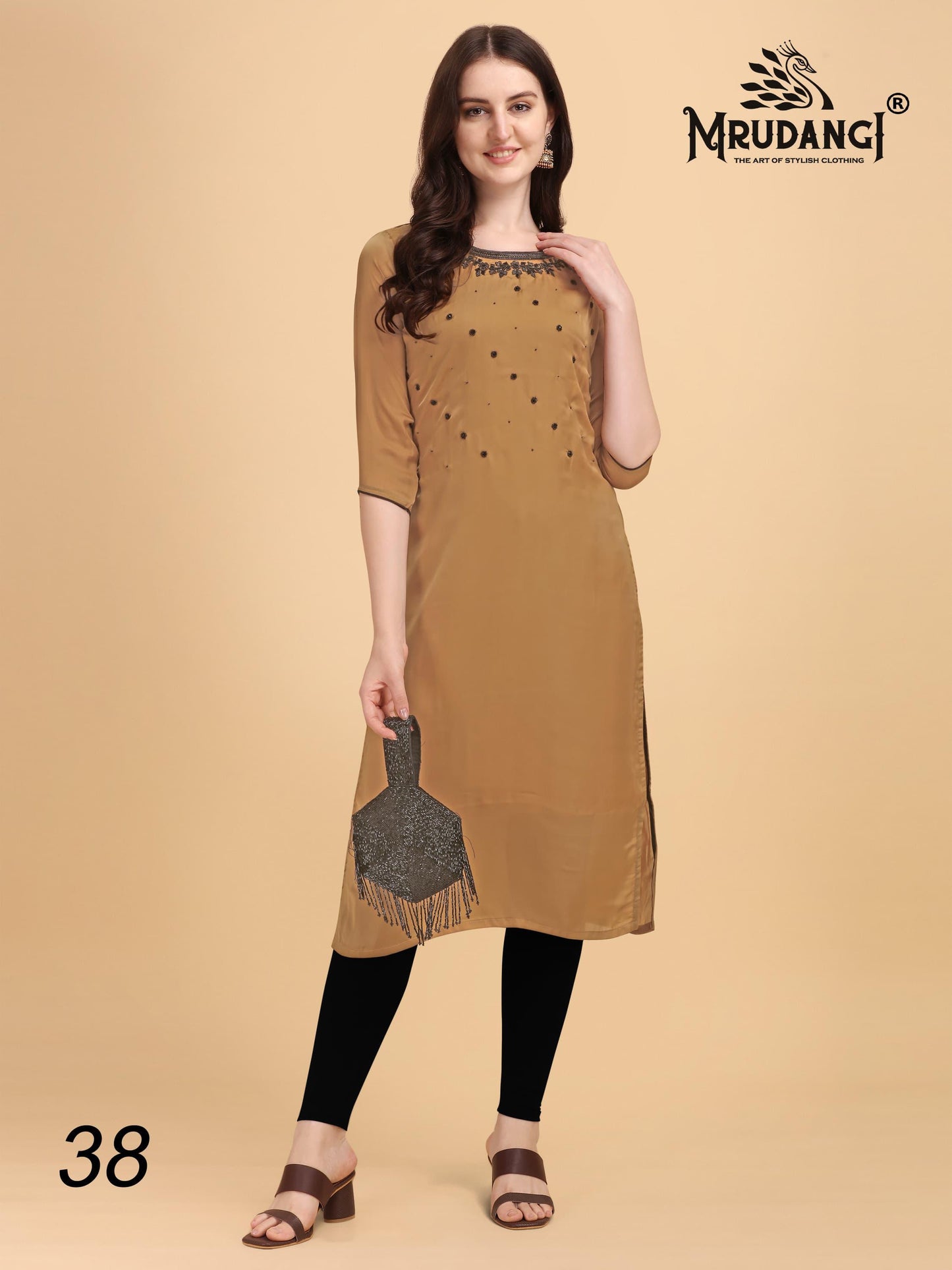 38-Noor Mrudangi Modal Satin Kurti