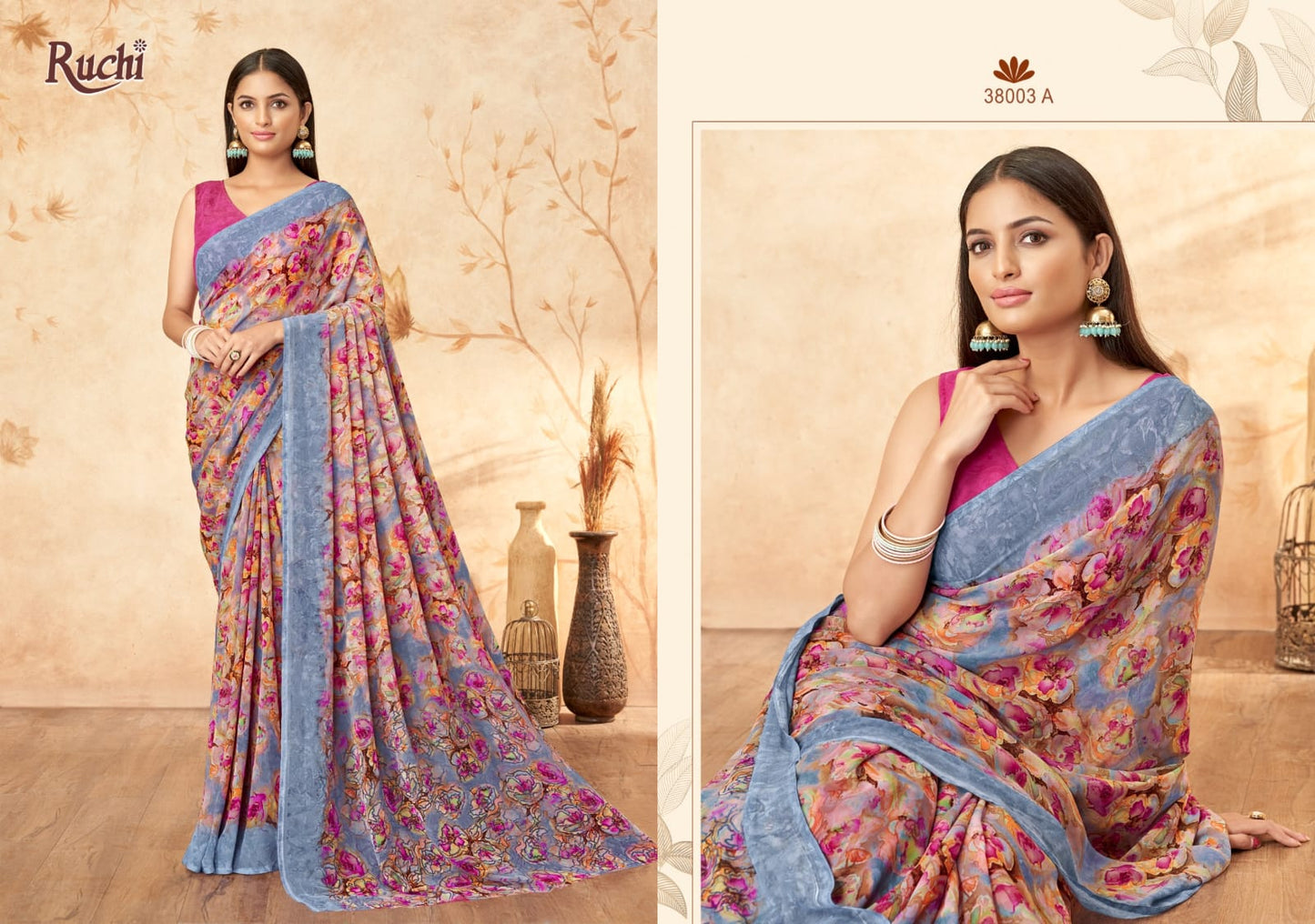 38003A Ragaa Vol 15 Ruchi Georgette Sarees