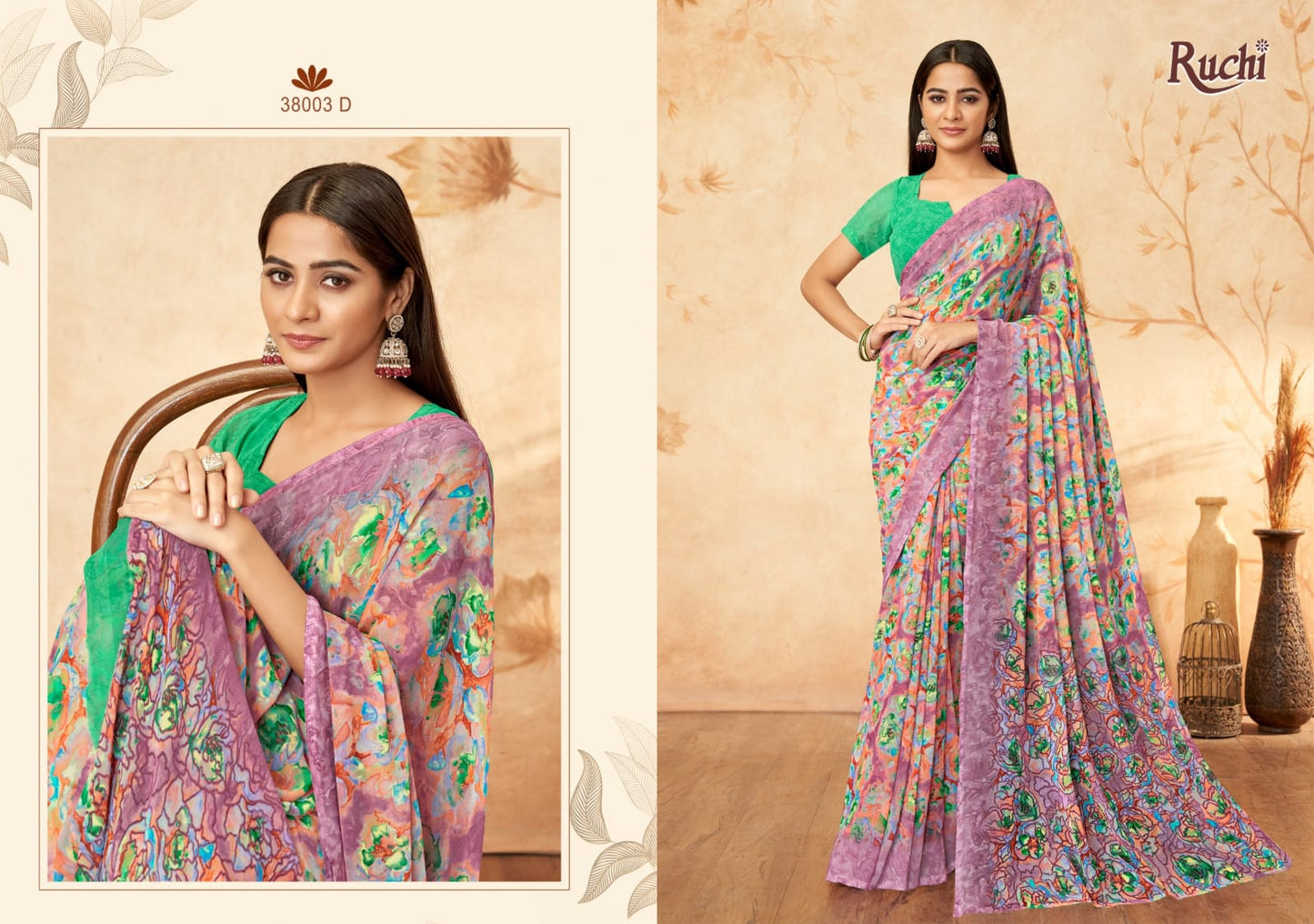 38003D Ragaa Vol 15 Ruchi Georgette Sarees