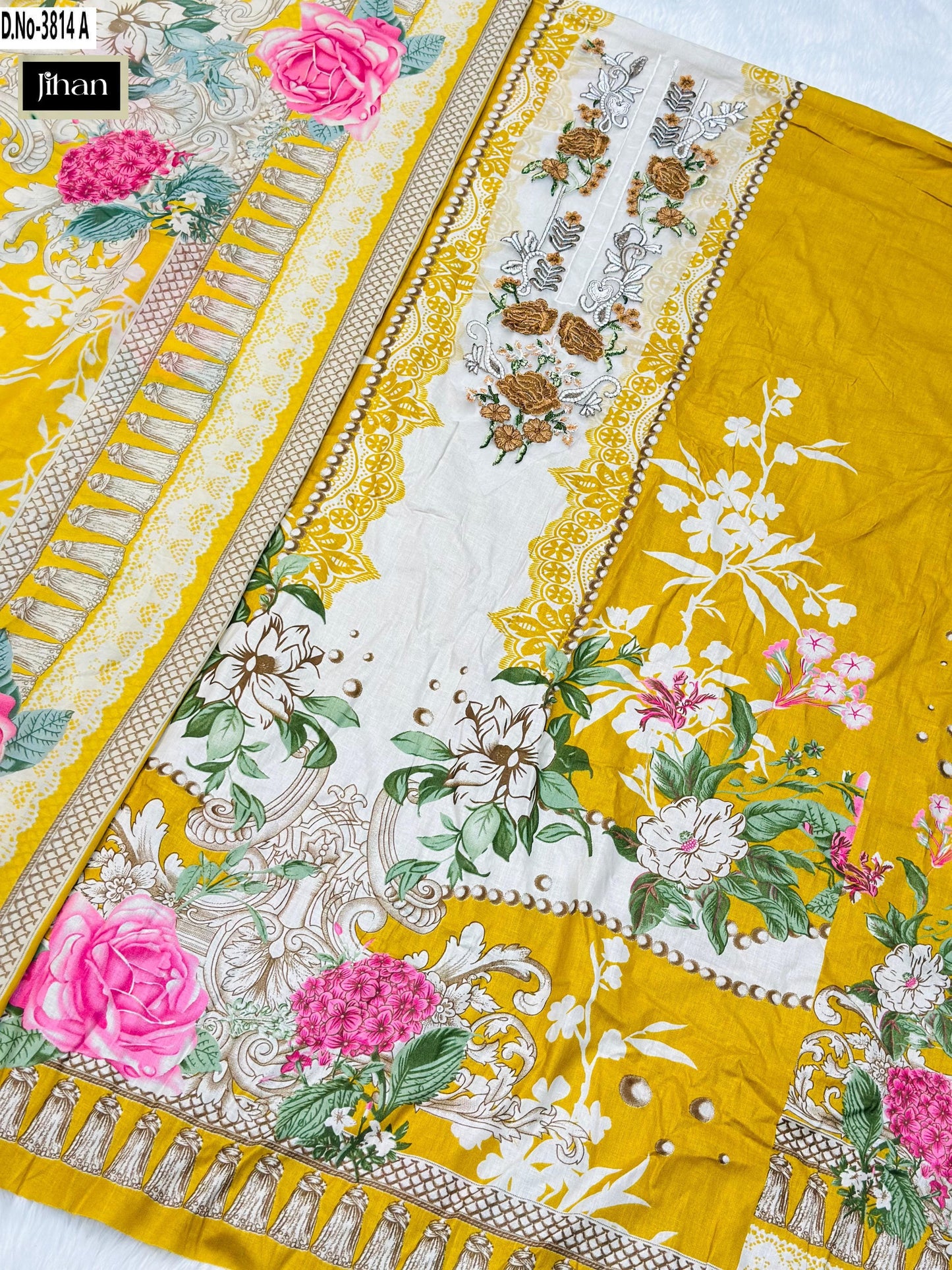 3814 A Jihan Printed Pakistani Patch Suits