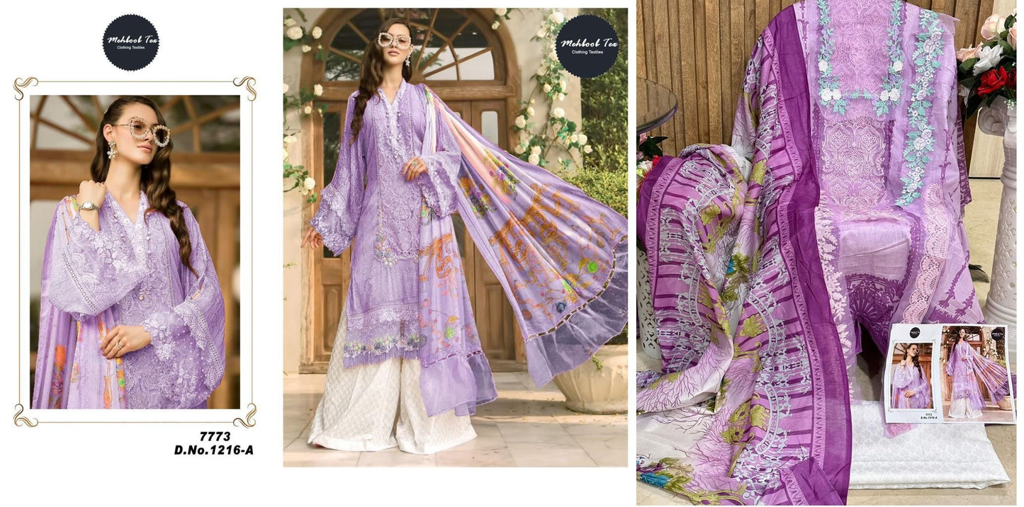 1216-A Mehboob Tex Pakistani Salwar Suits