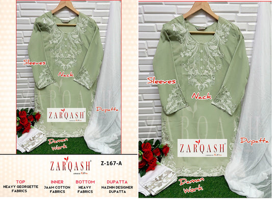 Z-167A Zarqash Pakistani Readymade Suits