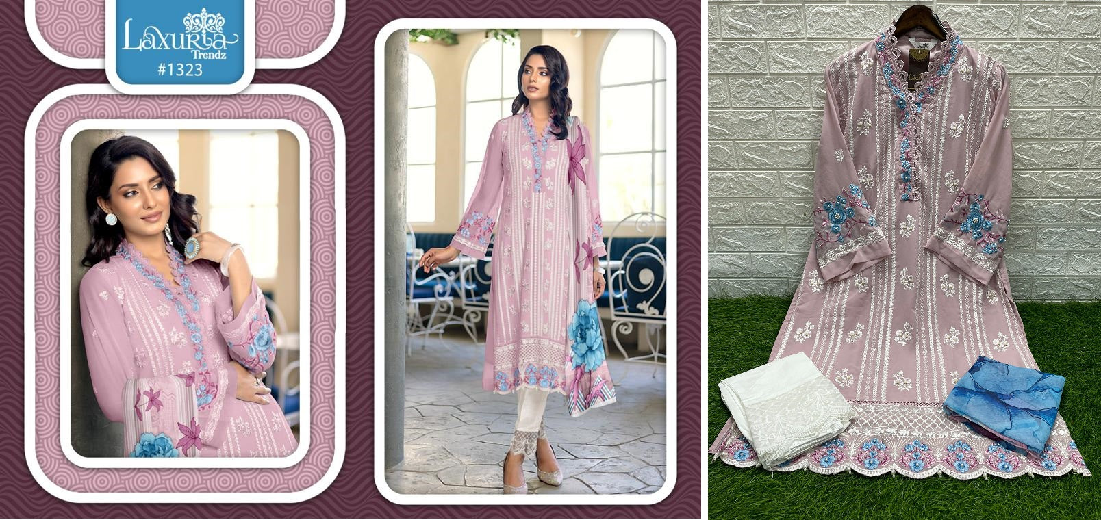 1323 Laxuria Trendz Pakistani Readymade Suits