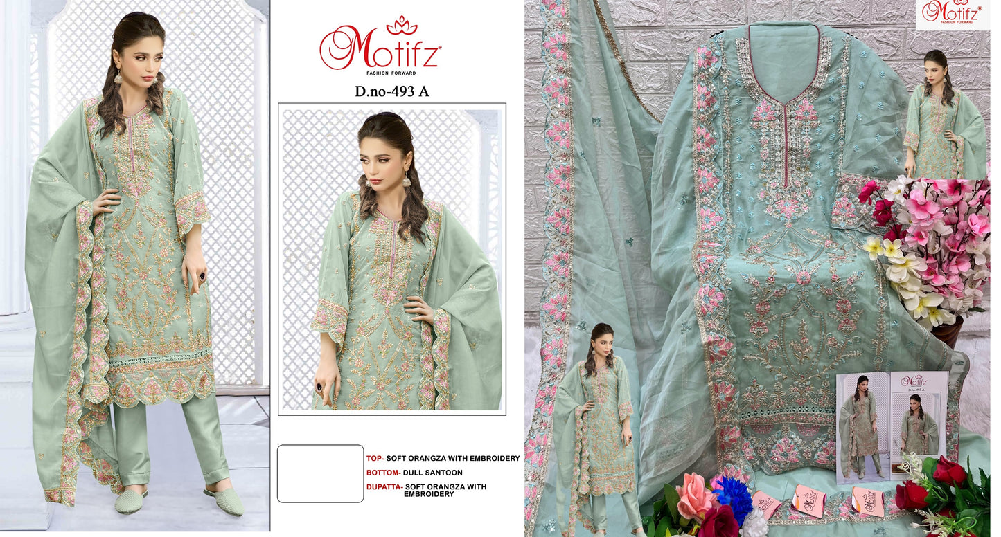 493A Motifz Pakistani Salwar Suits