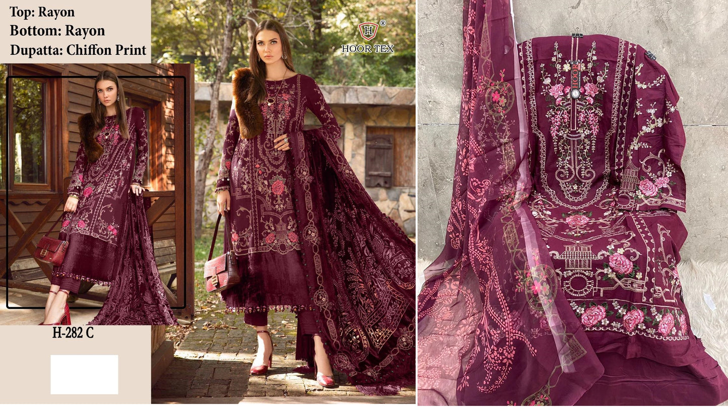 282C Hoor Tex Pakistani Salwar Suits