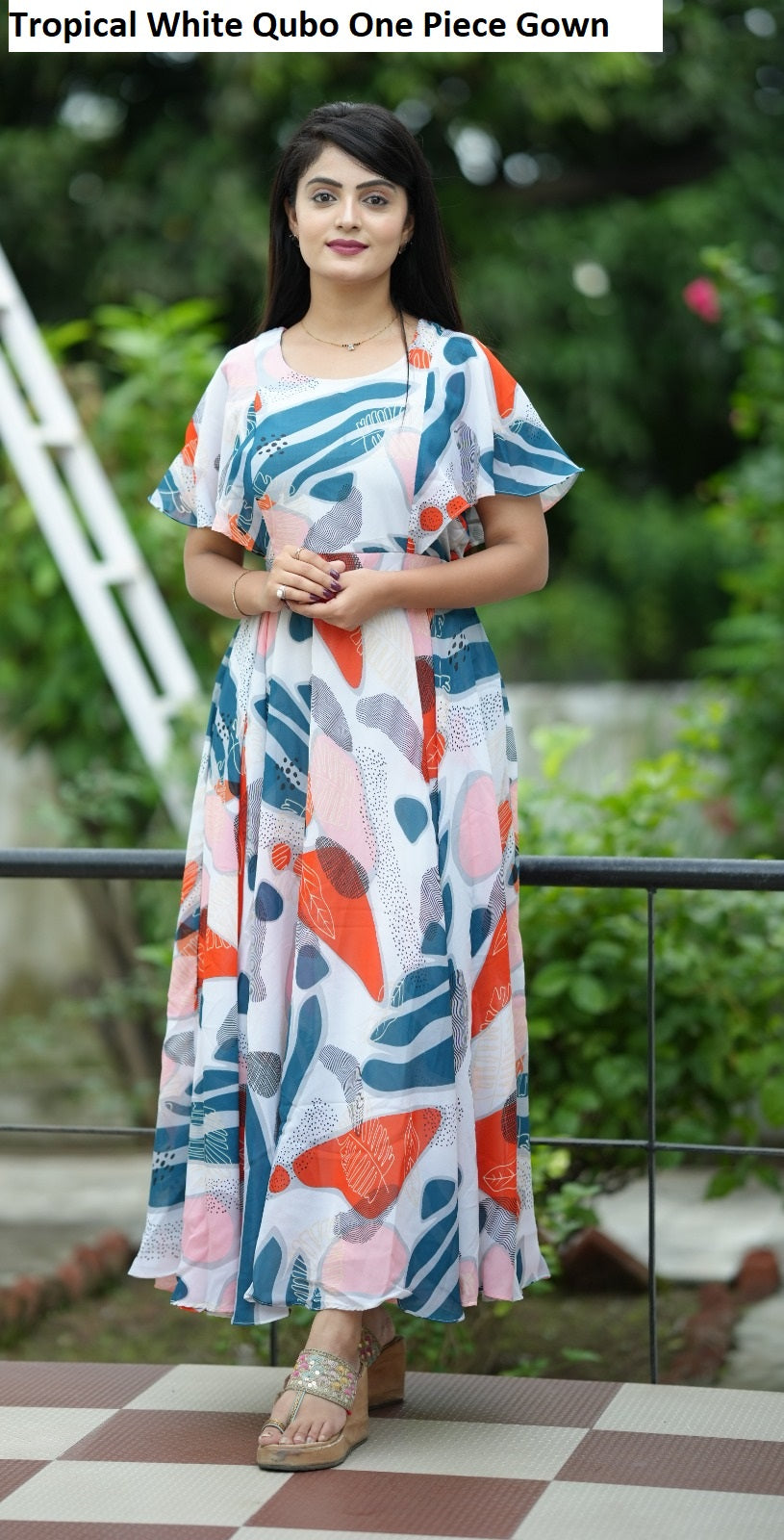 Tropical White Qubo One Piece Gown