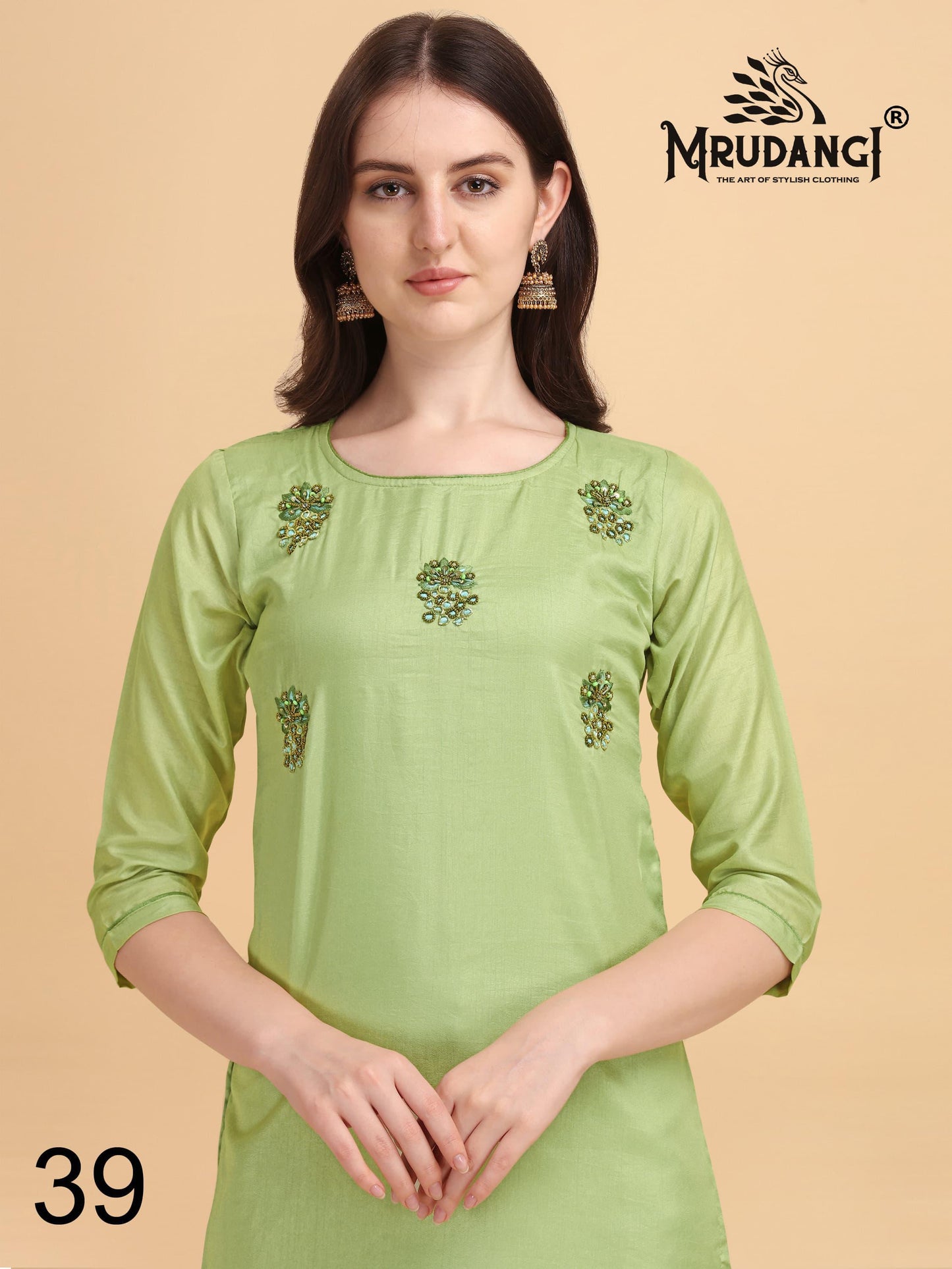 39-Noor Mrudangi Dola Silk Kurti