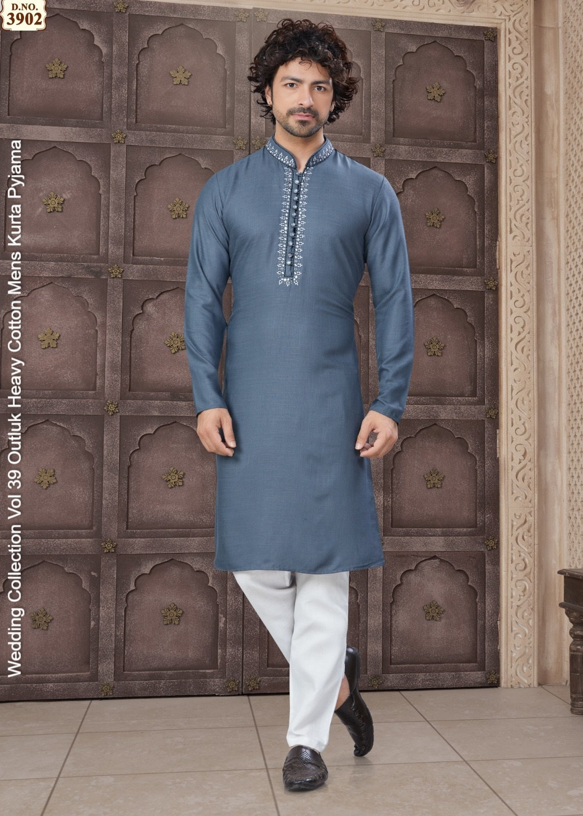 3902 Wedding Collection Vol 39 Outluk Heavy Cotton Mens Kurta Pyjama