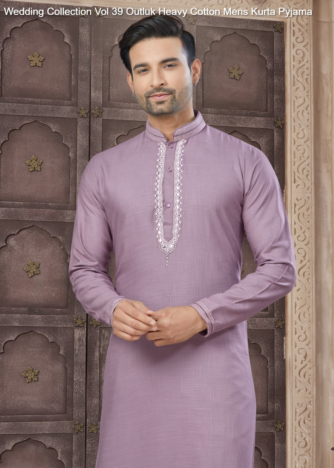 3904 Wedding Collection Vol 39 Outluk Heavy Cotton Mens Kurta Pyjama