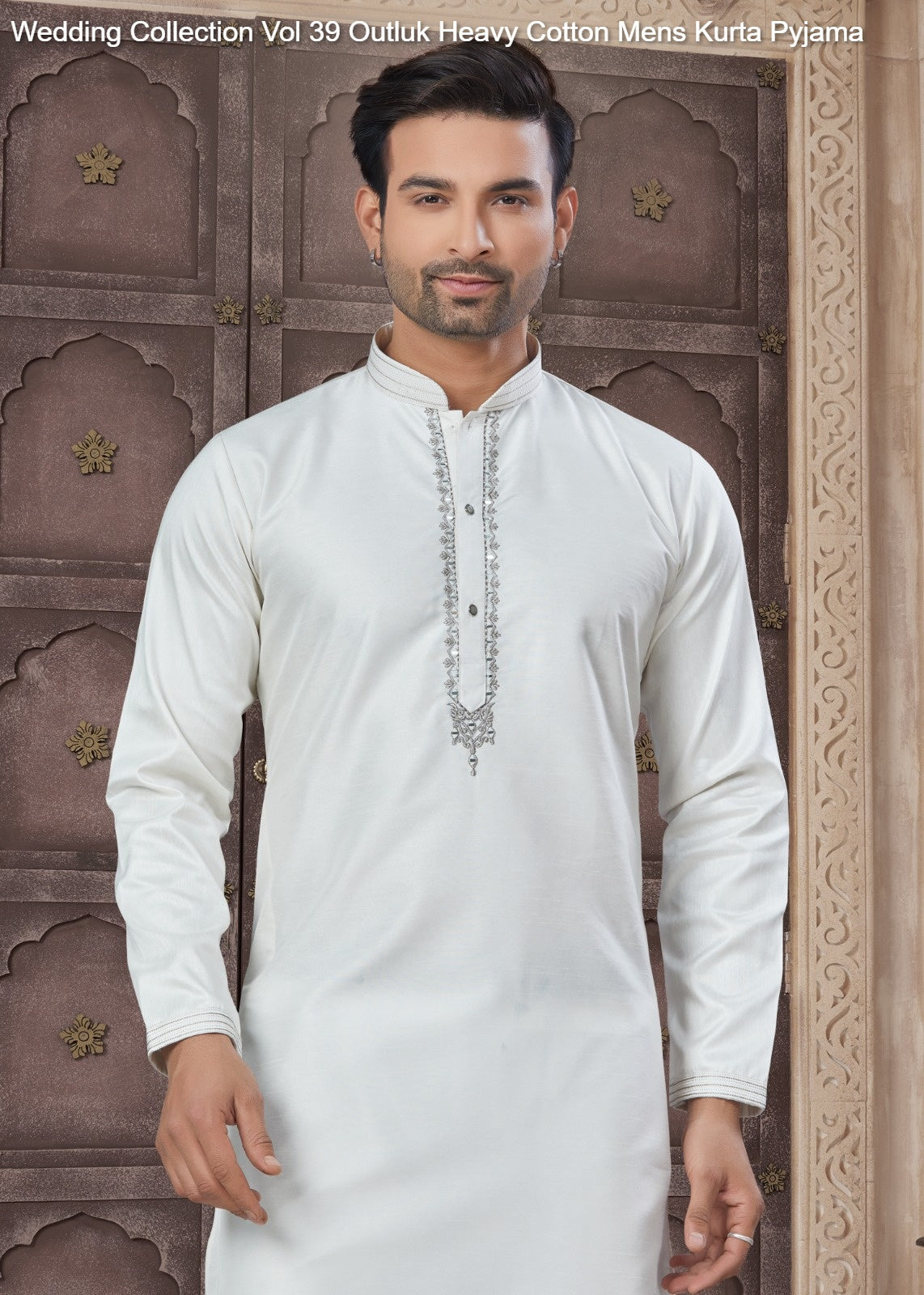 3905 Wedding Collection Vol 39 Outluk Heavy Cotton Mens Kurta Pyjama