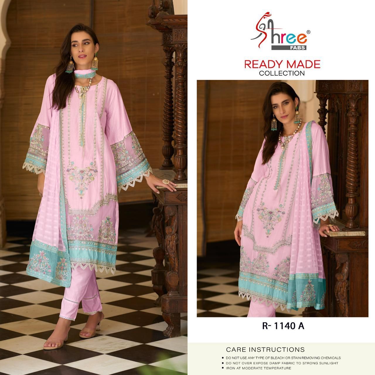 R-1140-A Shree Fabs Pakistani Readymade Suits
