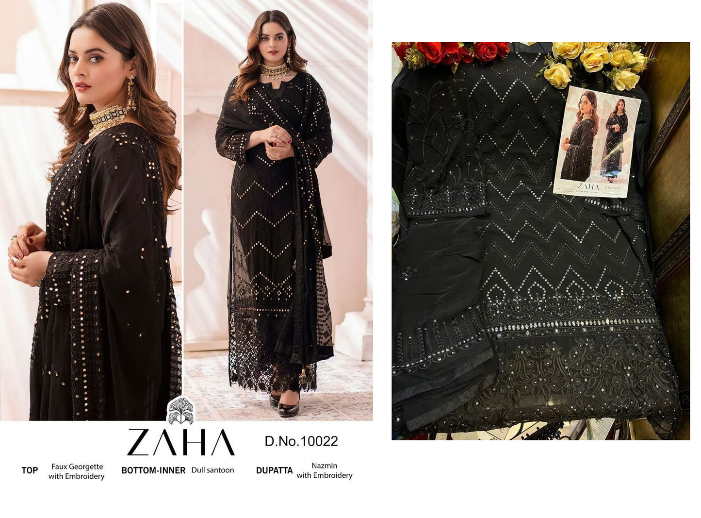 10022 Zaha Pakistani Salwar Suits