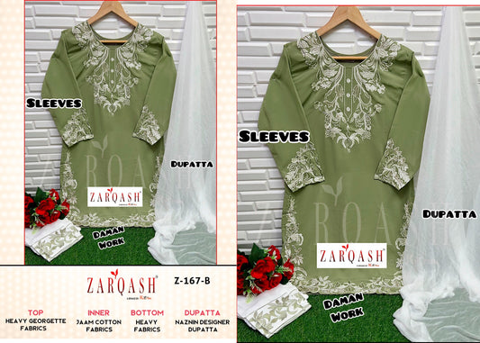 Z-167B Zarqash Pakistani Readymade Suits