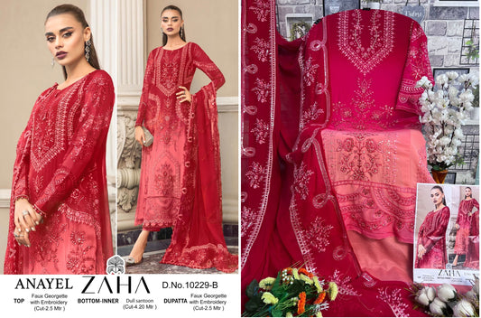 10229B Zaha Pakistani Salwar Suits