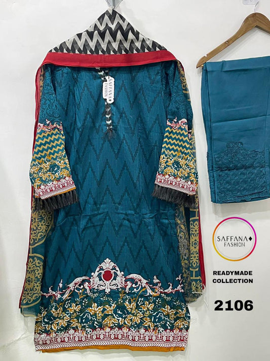 2106Valley Green Saffana Pakistani Readymade Suits