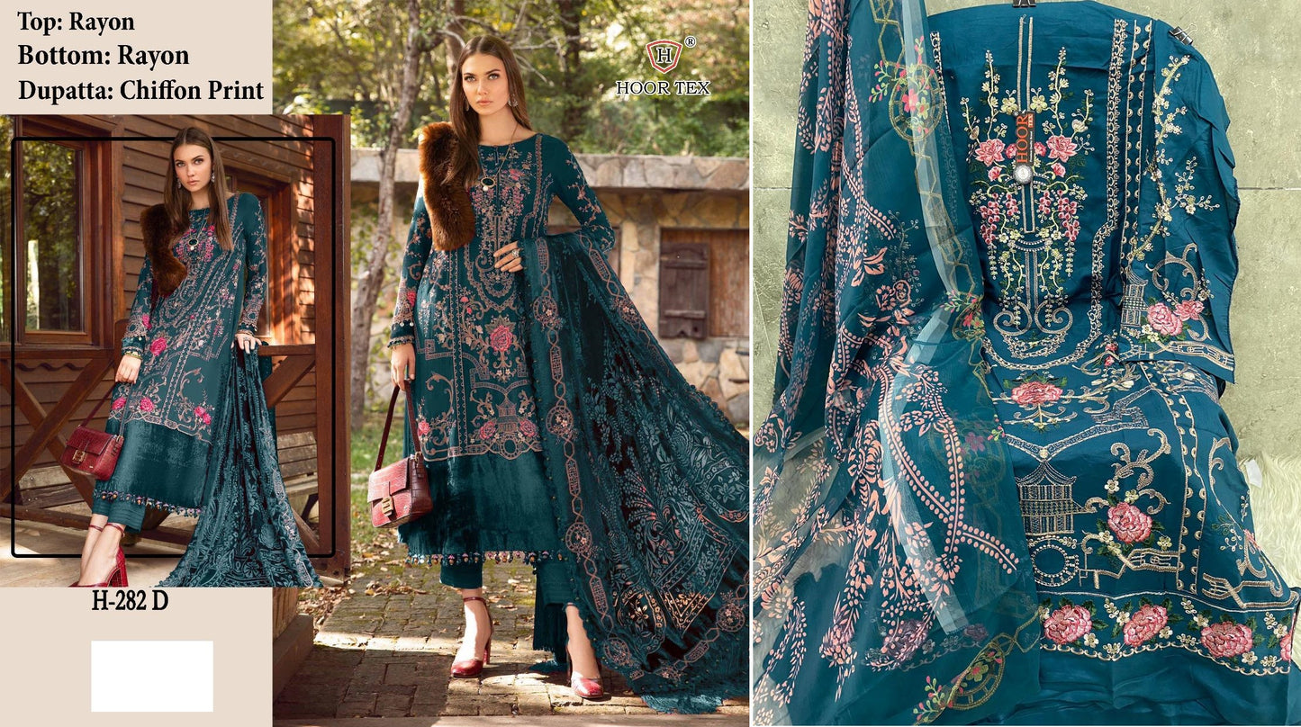 282D Hoor Tex Pakistani Salwar Suits