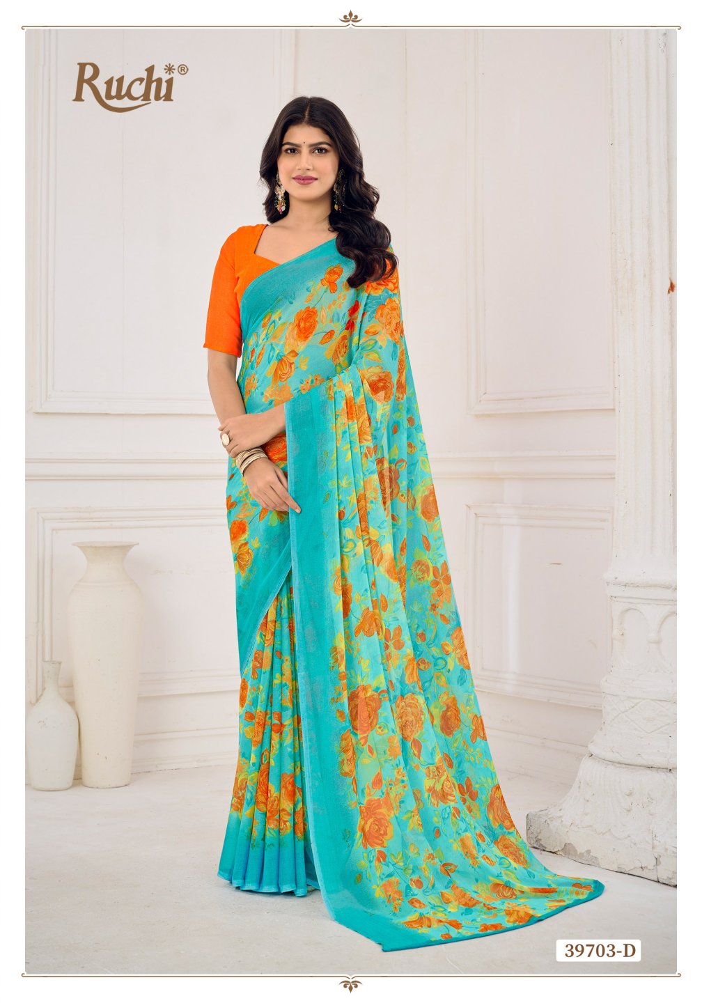 39703D Star Vol 185 Ruchi Chiffon Sarees