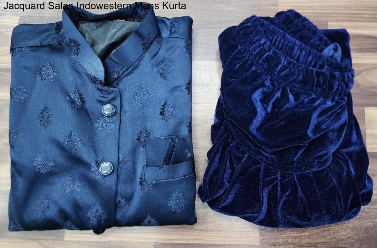 Jacquard Salas Indowestern Mens Kurta
