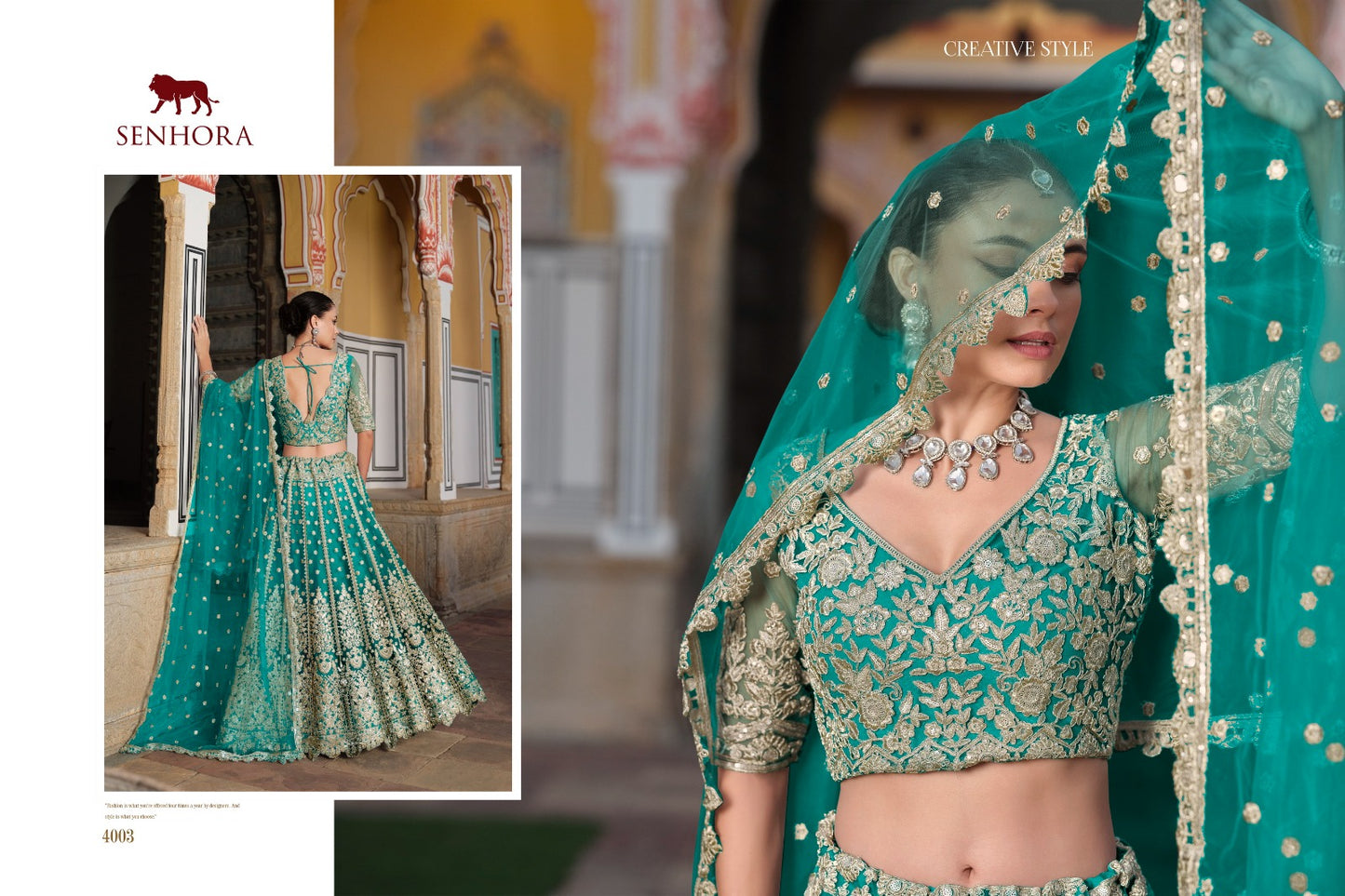 4003 Sangam Senhora Pure Butterfly Net Lehenga Choli