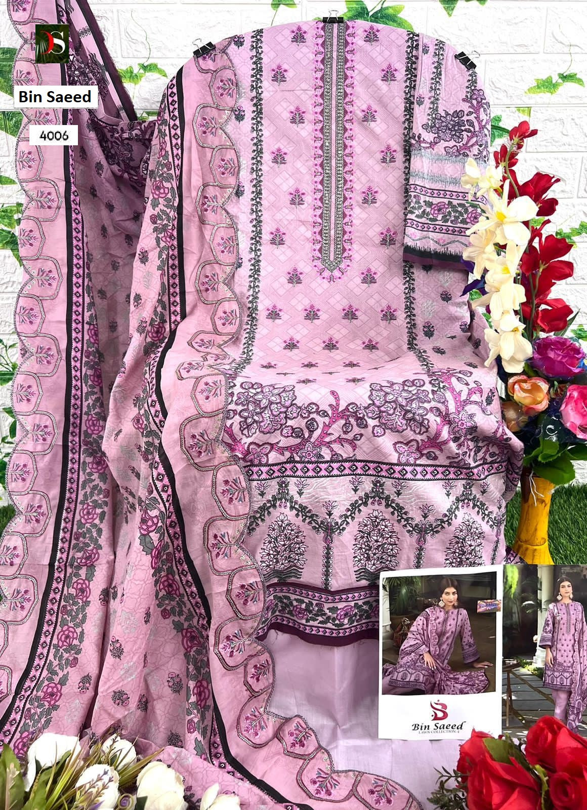 4006 Bin Saeed Deepsy Print Pakistani Salwar Suits