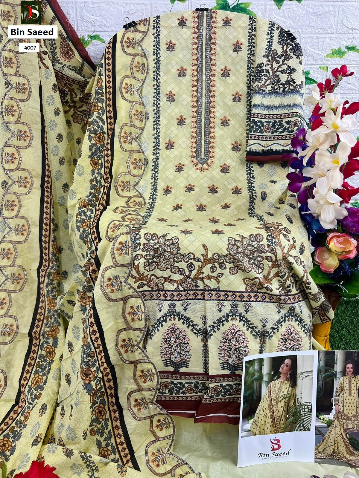 4007 Bin Saeed Deepsy Print Pakistani Salwar Suits