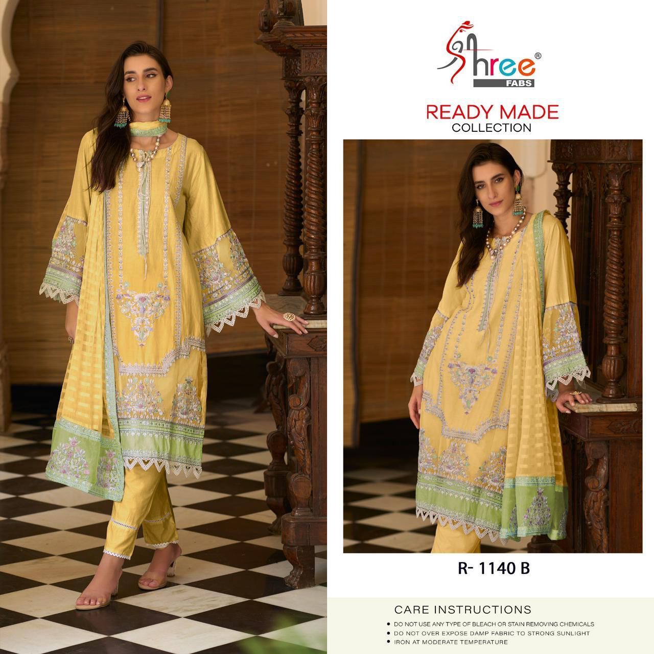 R-1140-B Shree Fabs Pakistani Readymade Suits