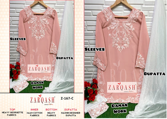 Z-167C Zarqash Pakistani Readymade Suits