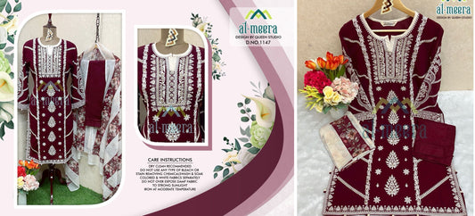 1147 Cherry Al Meera Pakistani Readymade Suits