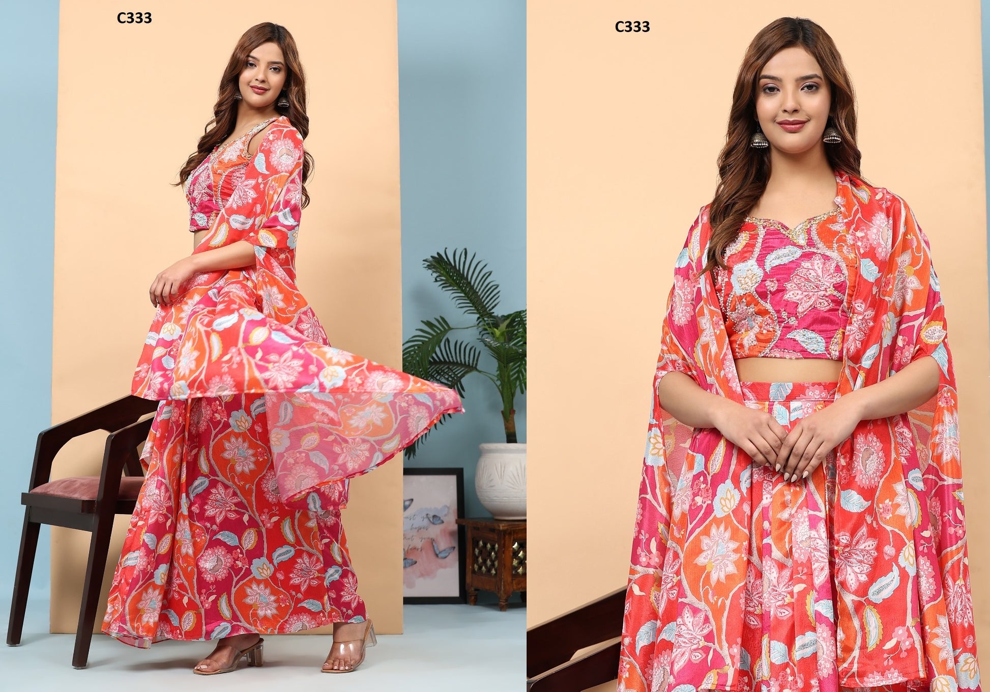 333 Amoha Croptop Skirt Set