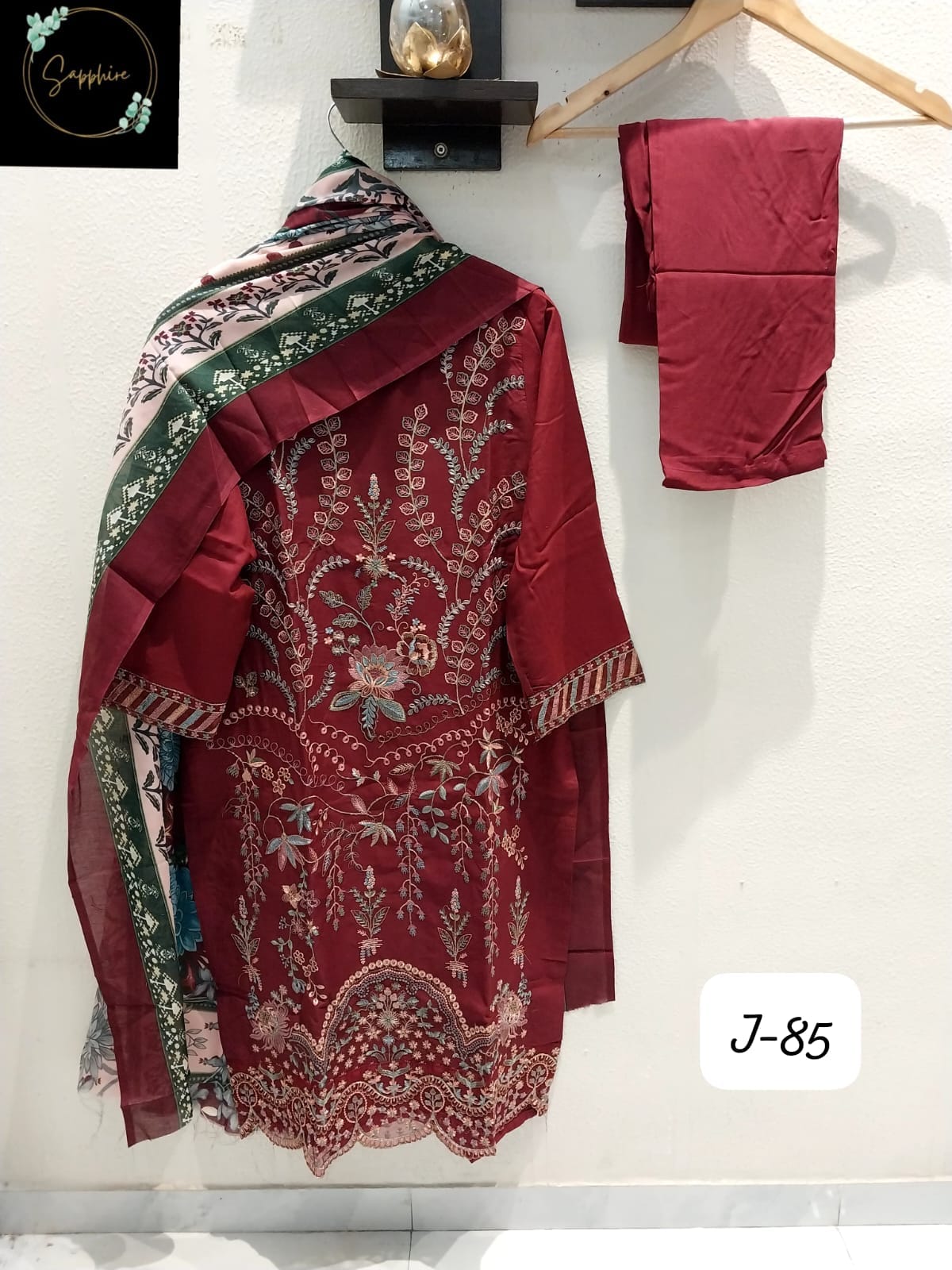 Jazmin Vol 85 Red Sapphire Pakistani Readymade Suits