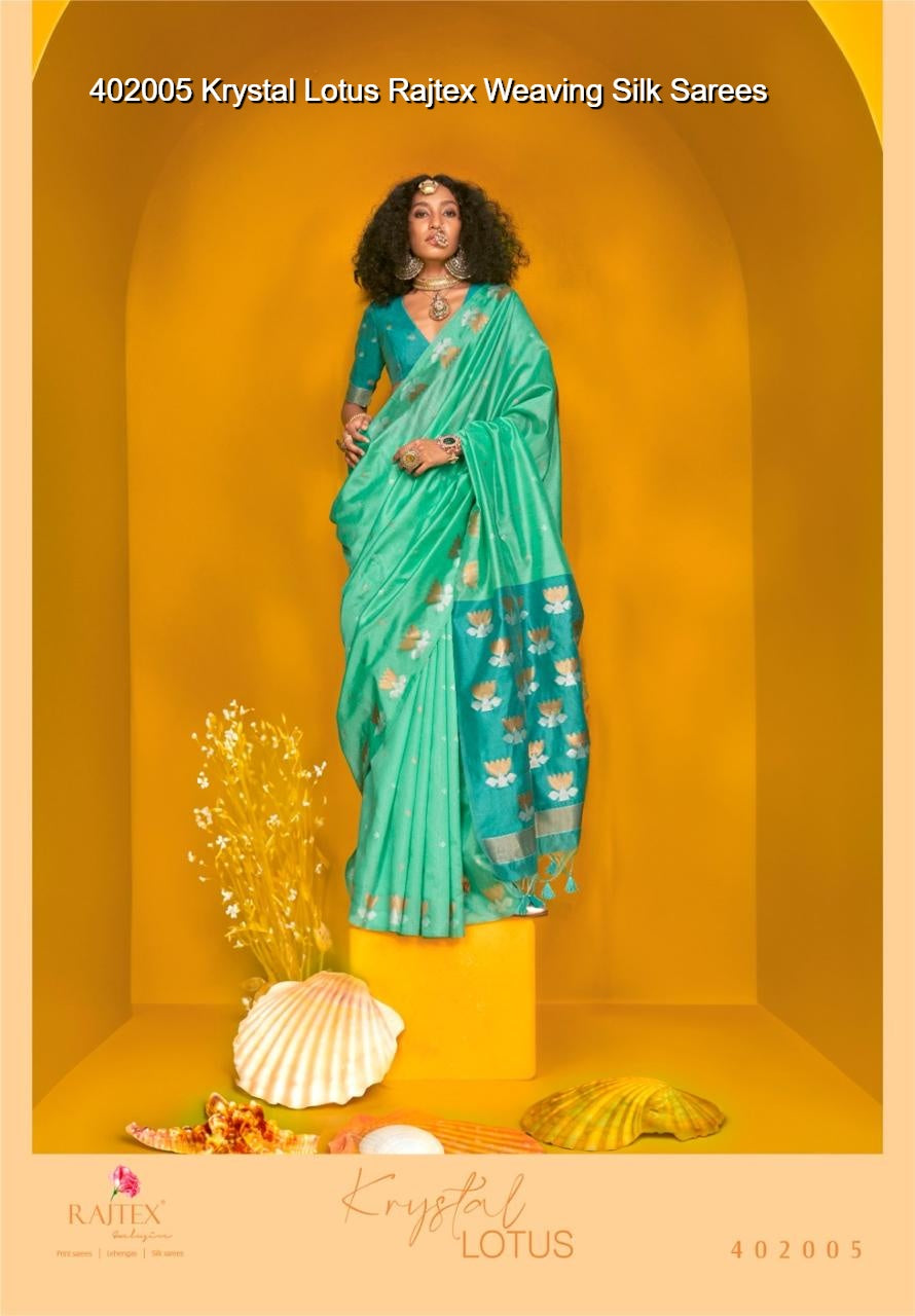 402005 Krystal Lotus Rajtex Weaving Silk Sarees