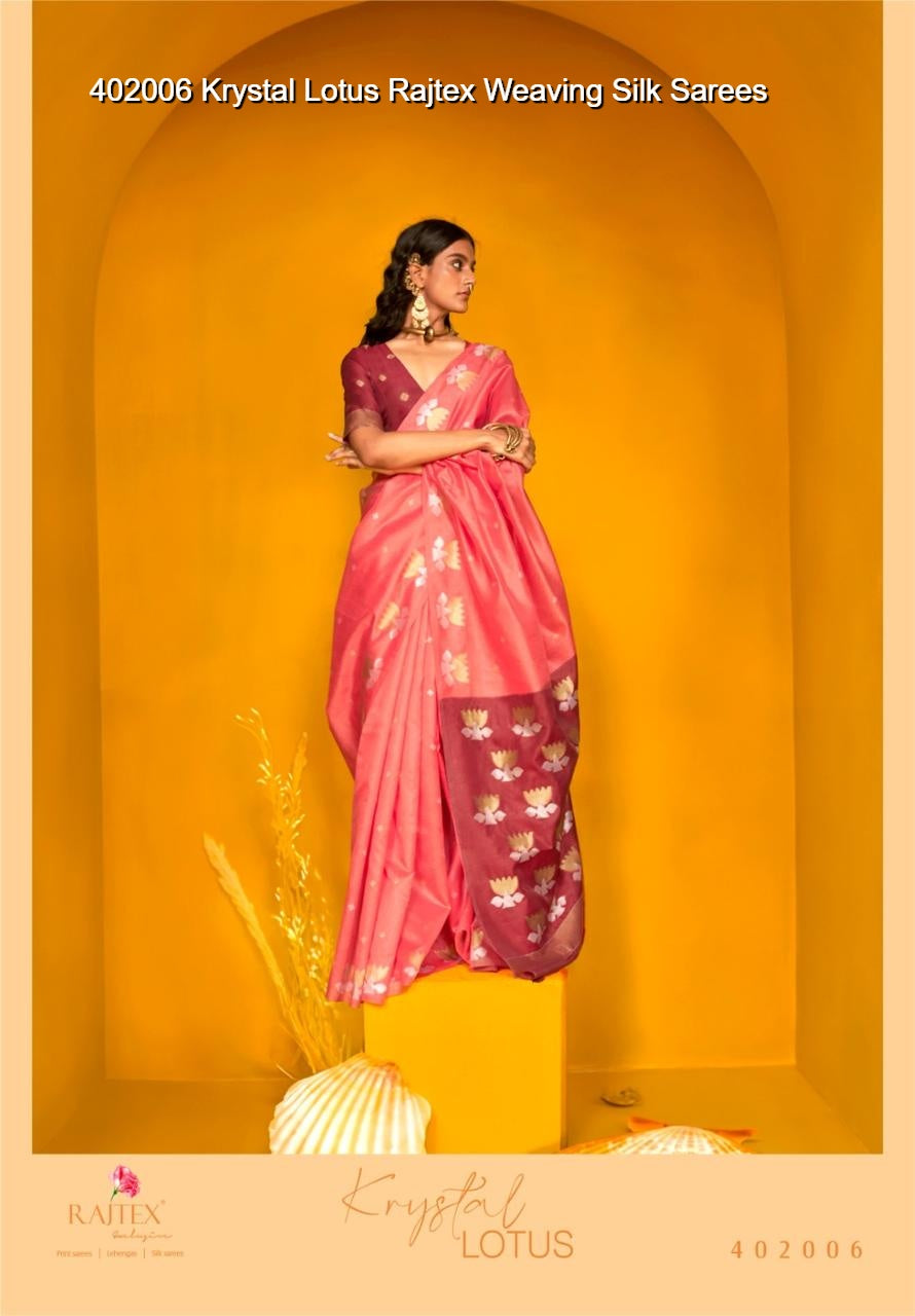 402006 Krystal Lotus Rajtex Weaving Silk Sarees