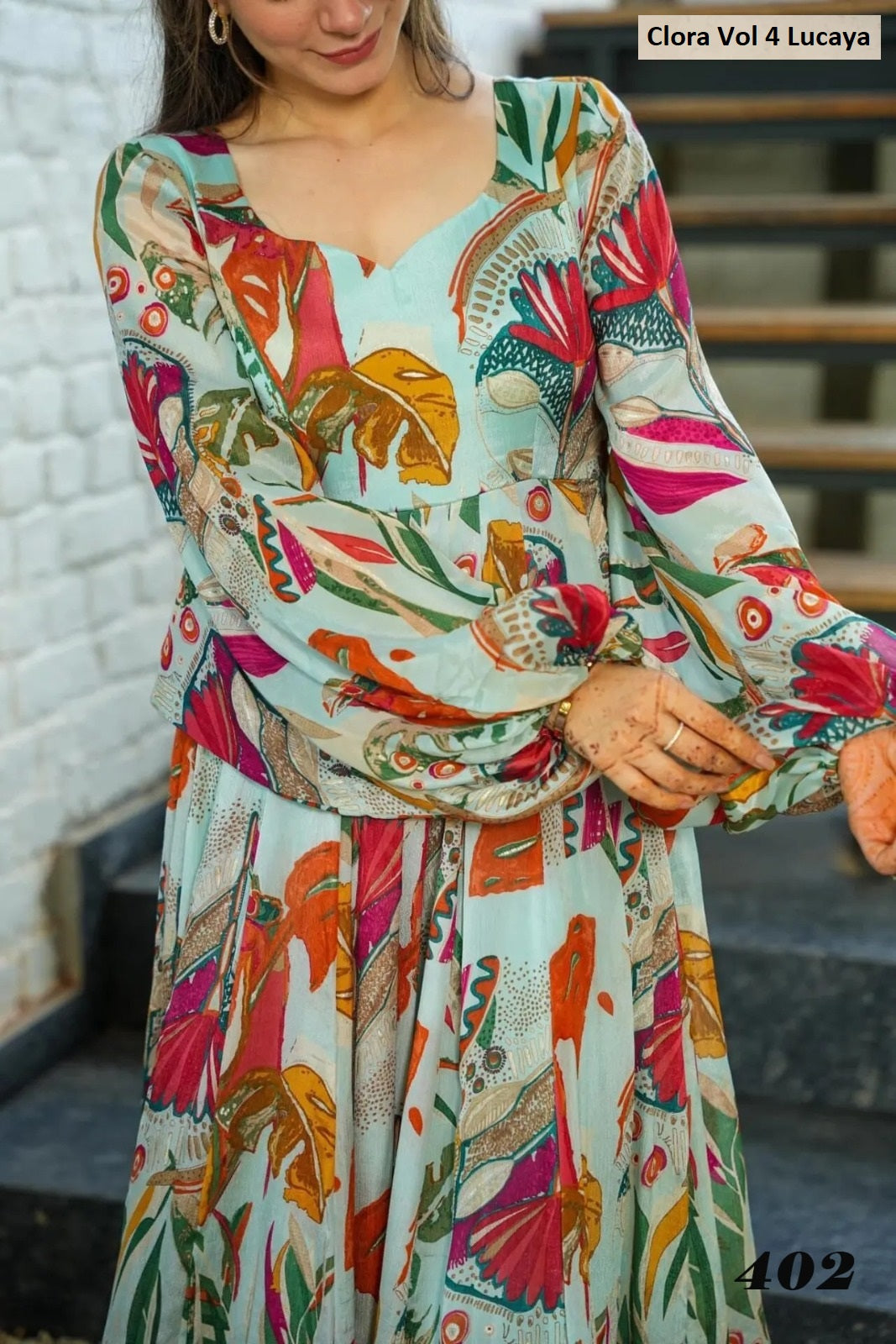 402 Clora Vol 4 Lucaya Anarkali One Piece Gown