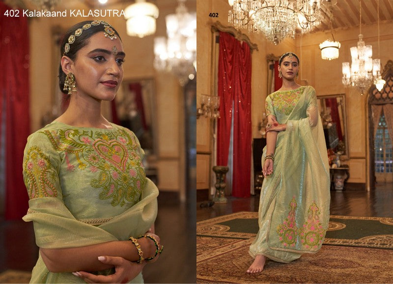 402 Kalasutra Kalakaand Gold Tissue Sarees