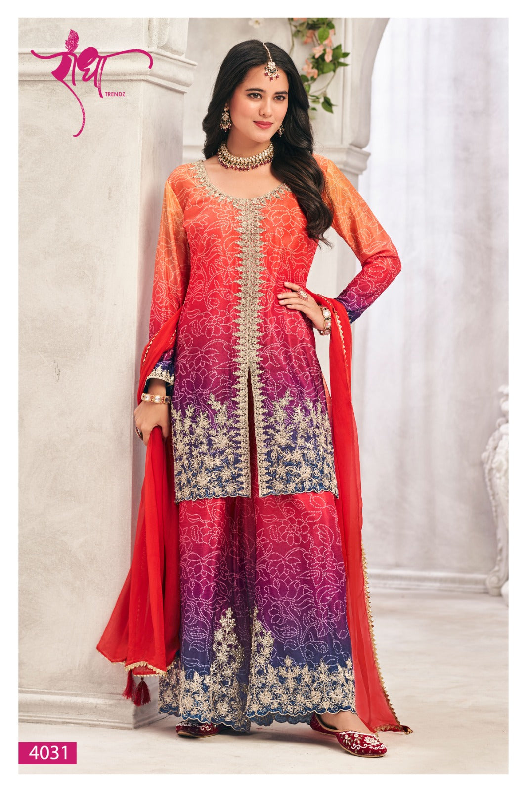 4031 Sundri Radha Trendz Premium Chinon Readymade Suits