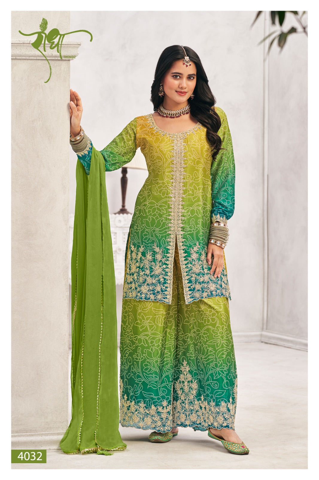 4032 Sundri Radha Trendz Premium Chinon Readymade Suits