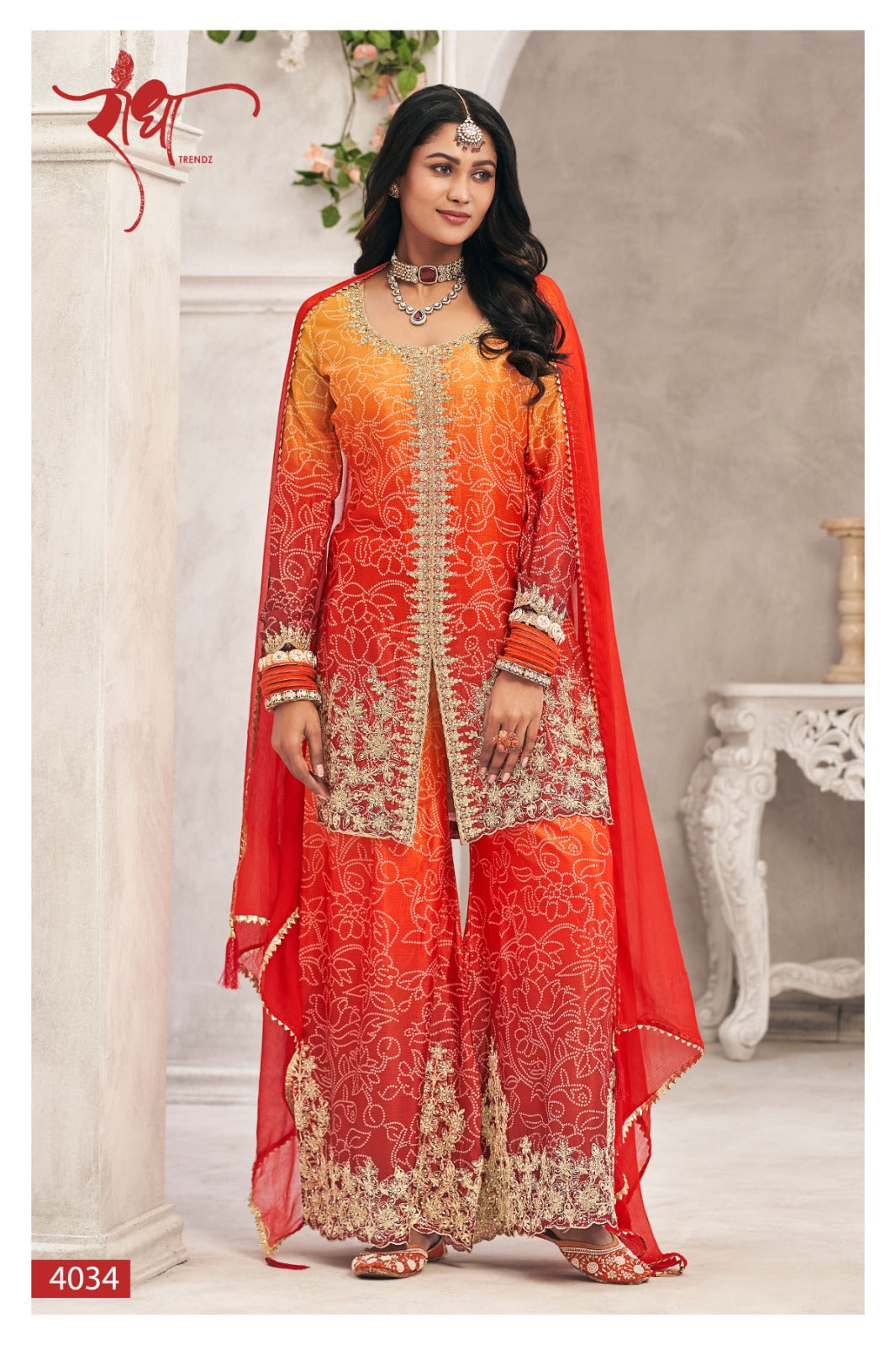 4034 Sundri Radha Trendz Premium Chinon Readymade Suits