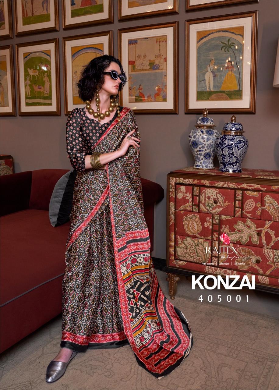 405001 Konzai Rajtex Creepe Sarees