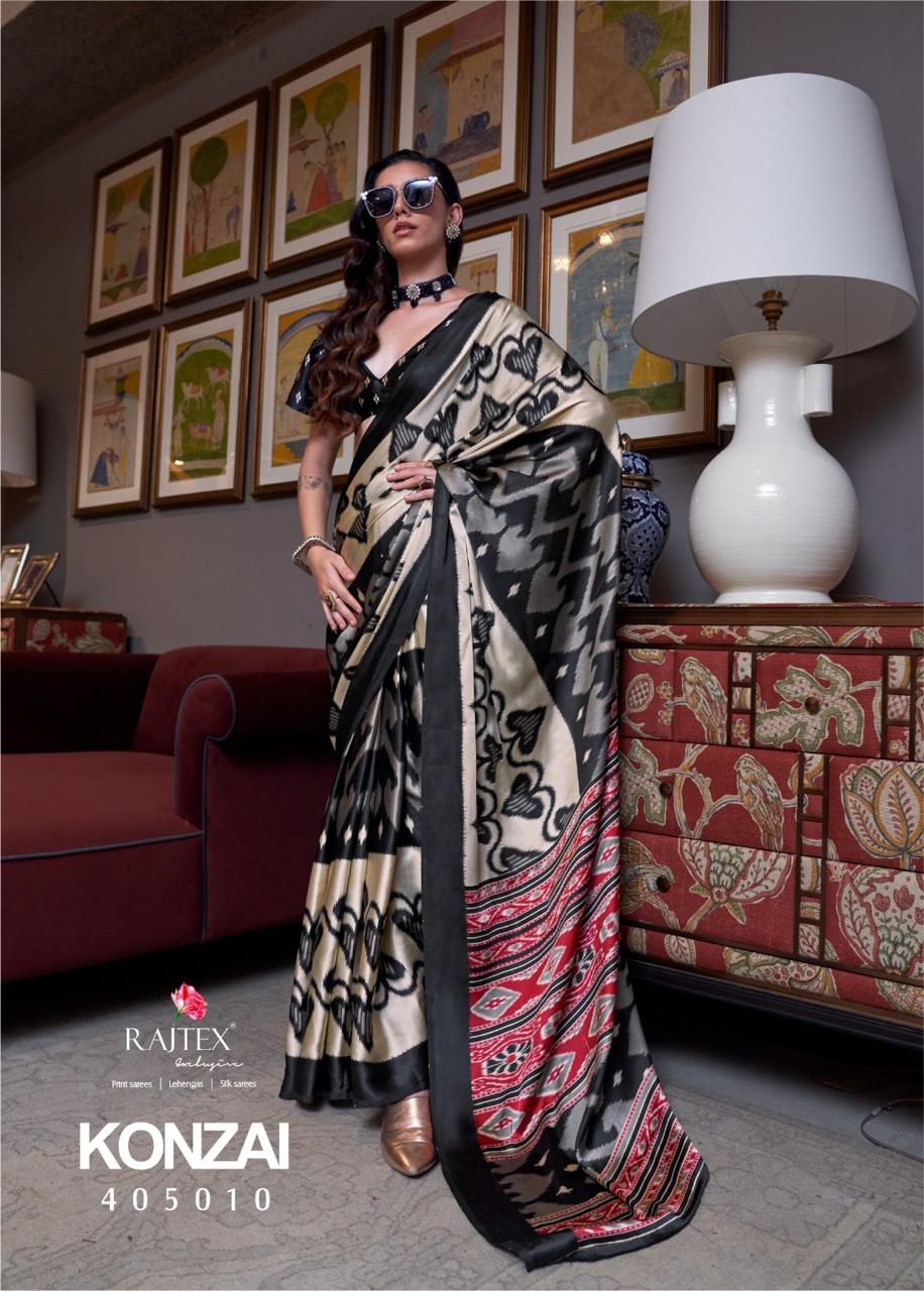 405010 Konzai Rajtex Creepe Sarees
