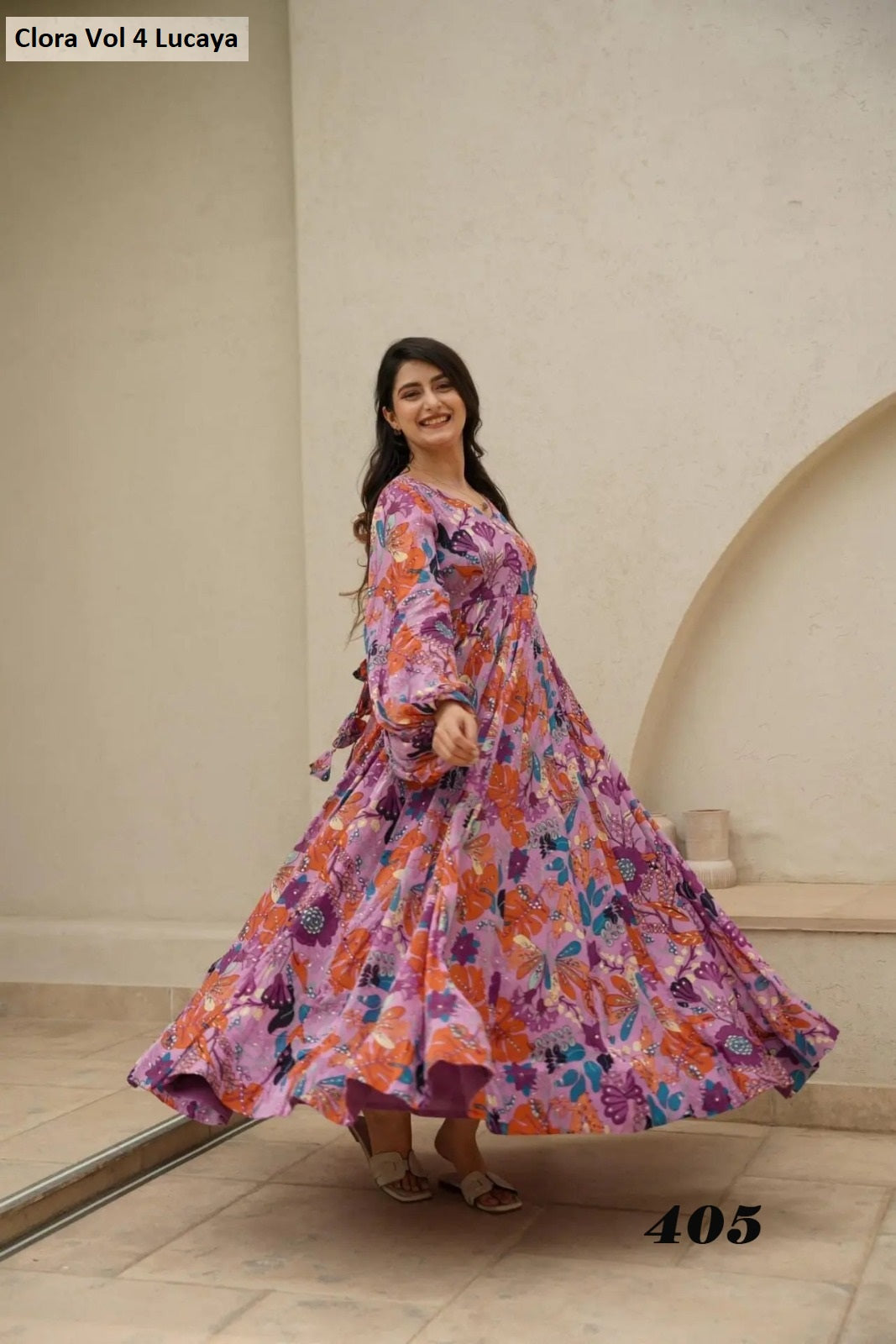 405 Clora Vol 4 Lucaya Anarkali One Piece Gown