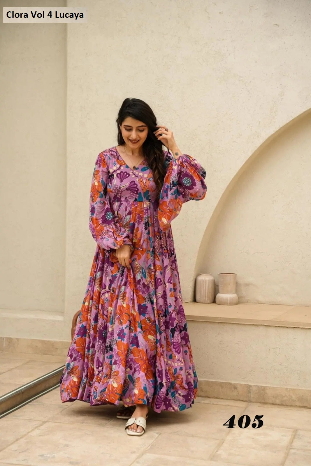 405 Clora Vol 4 Lucaya Anarkali One Piece Gown