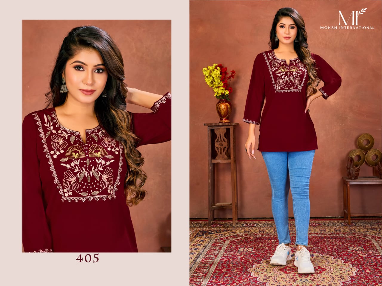 405 Niki Vol 2 Moksh Rinkal Cotton Women Top