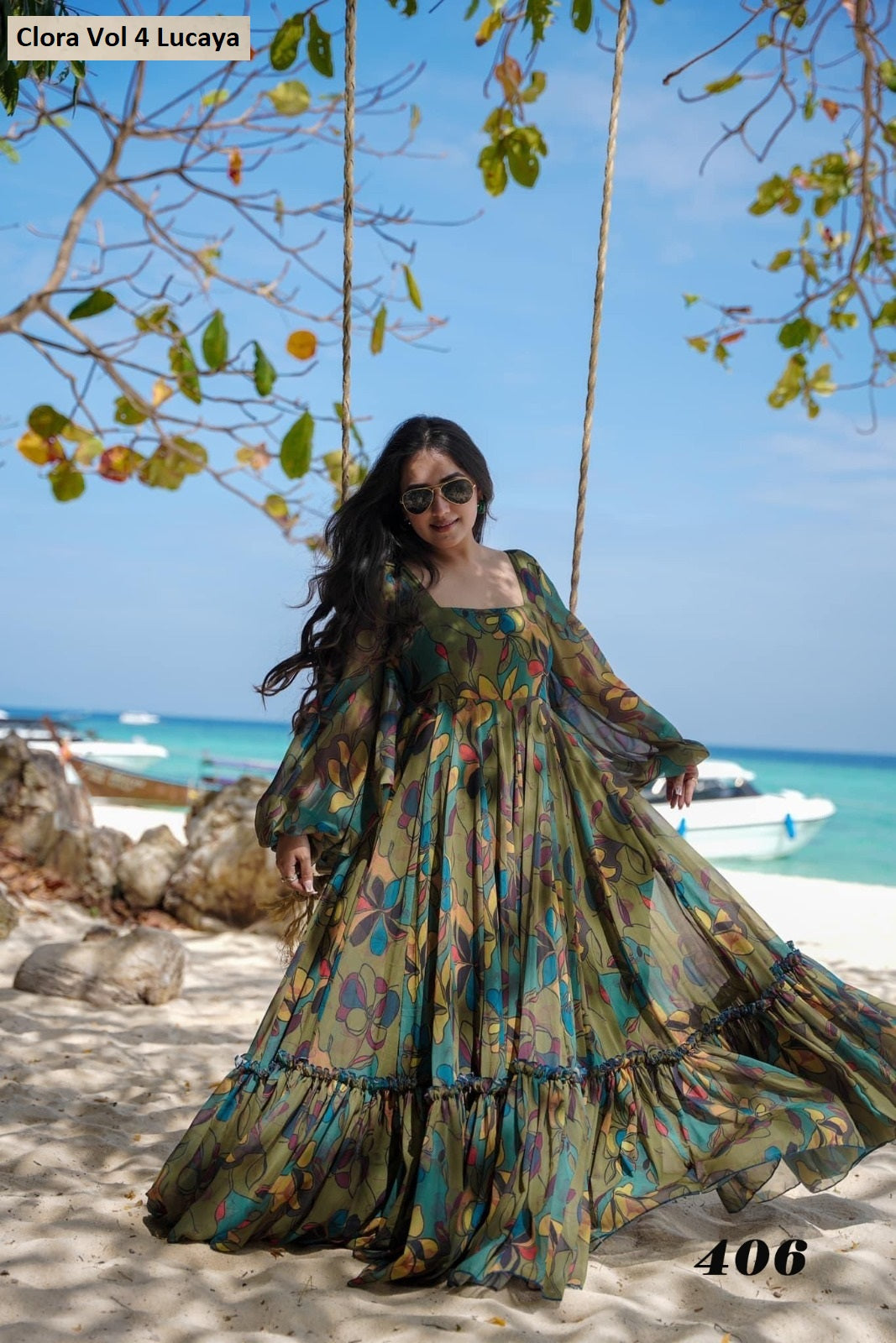406 Clora Vol 4 Lucaya Anarkali One Piece Gown